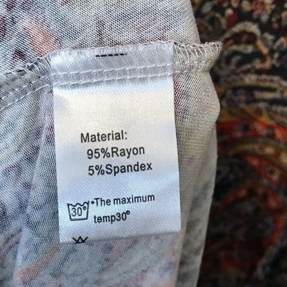 DouBCQ‎ Womens Dress Size 2XL Pleated Flowy Pockets Casual Orange Paisley New - Picture 10 of 10